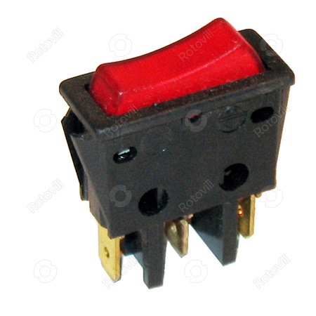 BILLENŐKAPCSOLÓ KB-130 SARUS KIVITELBEN, PIROS  SZV611