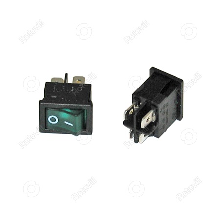 BILLENŐKAPCSOLÓ STV06 ZÖLD VILÁGÍTÓS SZÖGLETES SZÁMOS