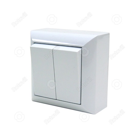 CSILLÁRKAPCSOLÓ, BUSINESS LINE, felületre szerelhető, beltéri kivitel, fehér