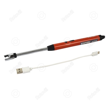 ELEKTROMOS ÖNGYÚJTÓ EXTOL PREMIUM  (hattyúnyakkal, USB tölthető)