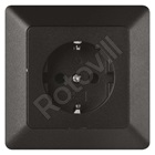 FÖLDELT ALJZAT ANTRACIT (egyszeres dugalj védőtüskével és gyermekzárral) IP20