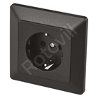 FÖLDELT ALJZAT ANTRACIT (egyszeres dugalj védőtüskével és gyermekzárral) IP20