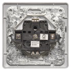 FÖLDELT ALJZAT FEHÉR (egyszeres dugalj védőtüskével és gyermekzárral) IP20