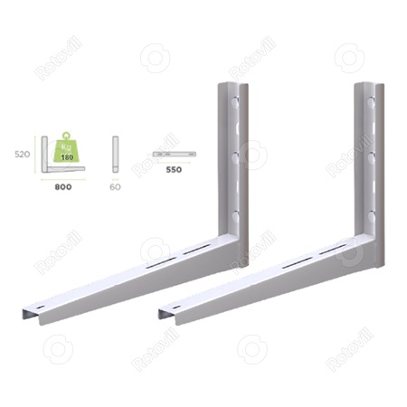 KLÍMATARTÓ KONZOL HEGESZTETT FIX PROFESSIONAL EU, (800x520 mm/180 kg-ig), PÁRBAN