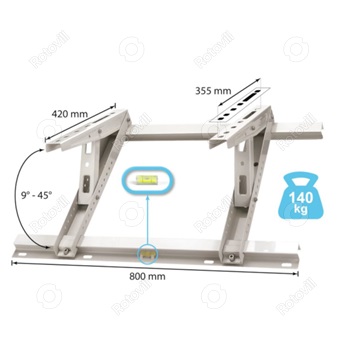 KLÍMATARTÓ KONZOL TETŐRE,  PROFESSIONAL EU (420x800 mm)
