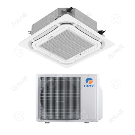 KLÍMA GREE GUD50T1/A1-S 5 kW KAZETTÁS SZETT DEKORPANELLEL, R-32