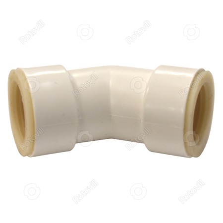 KONDENZVÍZ ELVEZETŐCSŐ KÖNYÖK 45° 20 mm (gumis)