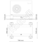 KONDENZVÍZ GYŰJTŐ TÁLCA (CSEPPTÁLCA) KLÍMATARTÓ LÁBAKKAL (790x548x158 mm)