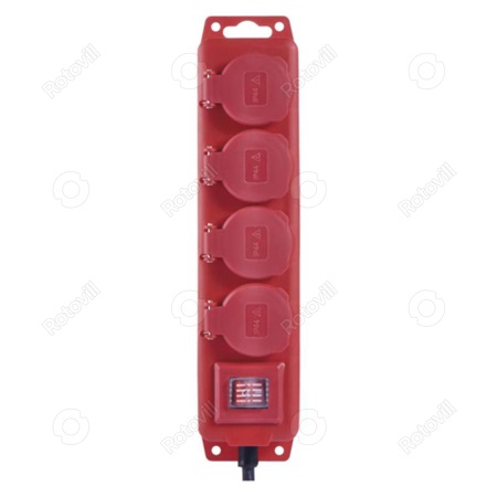 KÜLTÉRI ELOSZTÓ 4-ES 5FM PIROS (IP44/3x1,5)