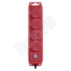 KÜLTÉRI ELOSZTÓ 4-ES 5FM PIROS (IP44/3x1,5)