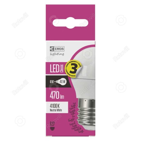 LED IZZÓ 4,2W=40W ZQ6E23 Mini Globe  NW E27