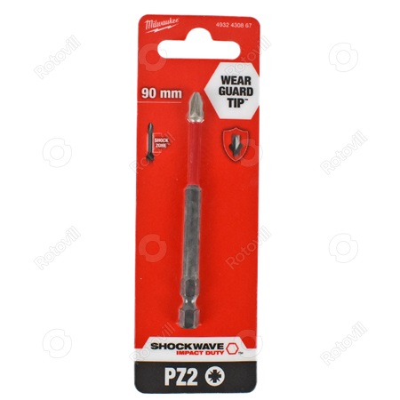 MILWAUKEE CSAVAROZÓ BIT PZ2-90mm SHOCKWAVE