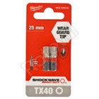 MILWAUKEE CSAVAROZÓ BIT TX40-25mm SHOCKWAVE (2db/cs)