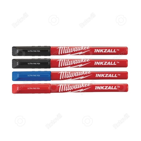 MILWAUKEE INKZALL  FILCTOLL 0,6mm vékony, tartós hegyű színes (4 darabos kiszerelés)
