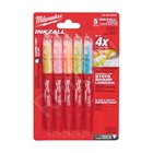 MILWAUKEE INKZALL SZÖVEGKIEMELŐ színes (5 darabos kiszerelés)