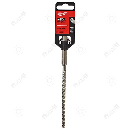 MILWAUKEE MX4 SDS-PLUS  4 ÉLŰ FÚRÓSZÁR, 6x100/160mm