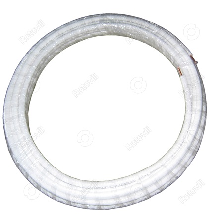 RÉZCSŐ 10x1 mm SZIGETELT (EBRILLE), 25 m/tekercs, 3/8" 19mm szigetelés