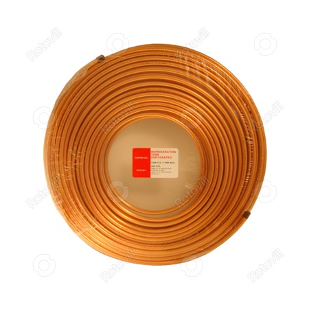 RÉZCSŐ 12x1 mm LÁGY, VEGYTISZTA 25 m/tekercs, 1/2"