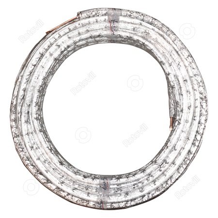 RÉZCSŐ 1/4"x1 mm SZIGETELT LEEDS (ALUKASÍROZOTT), 25 m/tekercs   9mm-es szigeteléssel