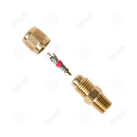 RÉZCSŐ KÖZCSAVAR (szelepház közcsavar) 1/4"-6mm x -1/4"NPT-6mm