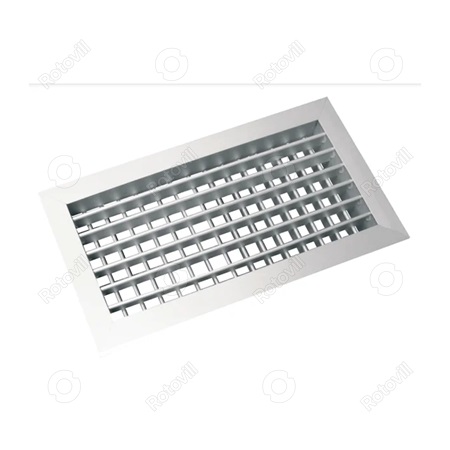 SZELLŐZŐRÁCS AHVN-W 300x100 ALUM. KÉTSOROS, ÁLLÍTHATÓ (RAL9016)