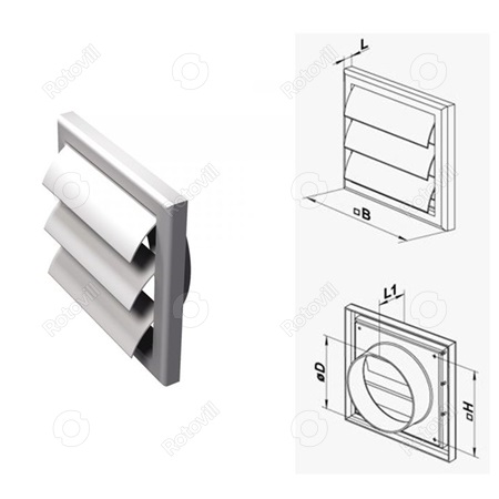 SZELLŐZŐRÁCS MV 100 VJ 100mm ZSALUS CSŐCSATLAKOZÁSSAL