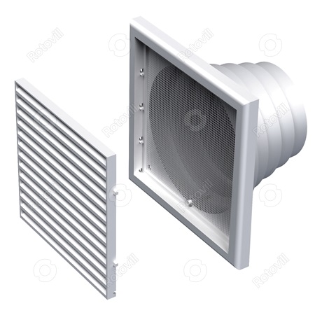 SZELLŐZŐRÁCS MV 120 VNs ABS FIX ZSALU+HÁLÓ LÉPCSŐS CSŐCSATLAKOZÁS