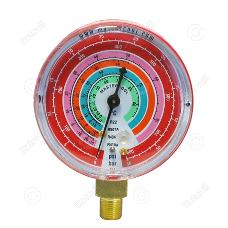 SZERVÍZCSAPTELEP ÓRA MASTERCOOL 1/8"NPT, 63mm (R507A/R404A/R410A/R22)
