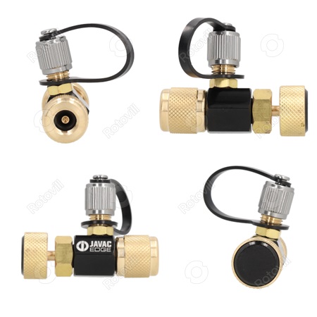 SZERVÍZCSAP JAVAC 1/4"x1/4" VÁKUUM- és NYOMÁSÁLLÓ  (mélyvákuumra minősített)