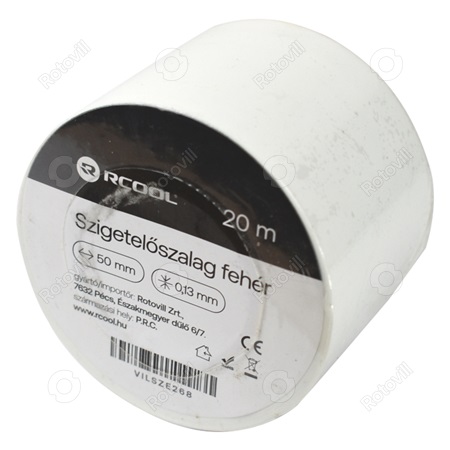 SZIGETELŐSZALAG RCOOL 50mm/20m FEHÉR