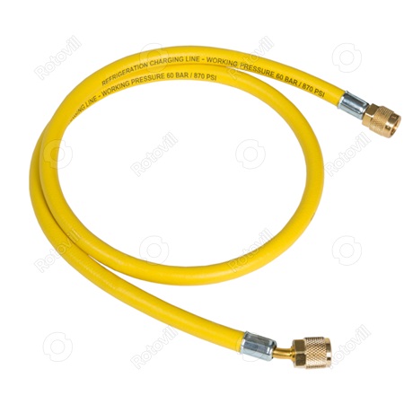 TÖMLŐ (SÁRGA) REFCO HŰTŐKÖZEGEKHEZ 1/4" SAE (500 cm), 60 bar nyomásig