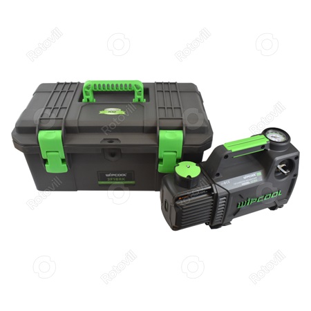 VÁKUUMSZIVATTYÚ SZETT WIPCOOL 2F1BRK 71L/perc (Ajándék Milwaukee+Makita adapterrel,tárolóládával,BC-18 átalakítóval)